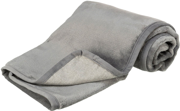 Levy Blanket, Plush, Grey