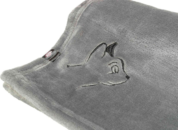 Couverture Nilay, peluche, gris