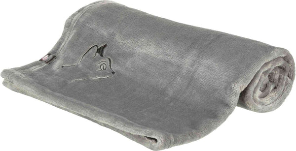 Couverture Nilay, peluche, gris