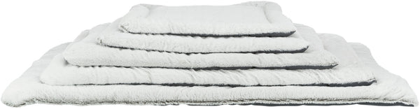 Hamac Farello, peluche/tissu, blanc-gris/gris