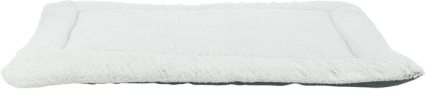 Hamac Farello, peluche/tissu, blanc-gris/gris