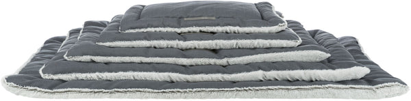 Hamac Farello, peluche/tissu, blanc-gris/gris