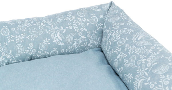 Flora bed, square, light blue