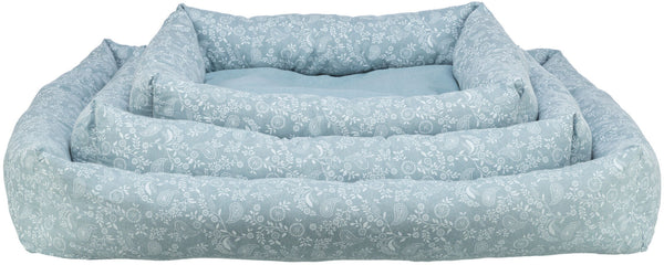 Flora bed, square, light blue