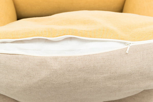 Lona bed, square, sand/yellow