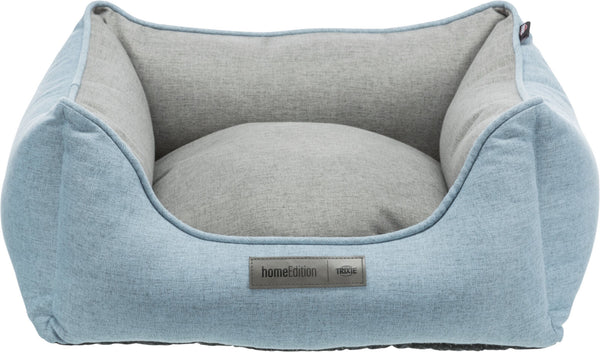 Lona bed, angular, light blue/grey