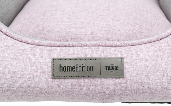 Lona bed, square, pink/grey