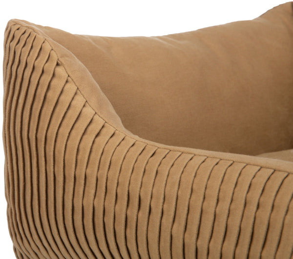 Marley bed, square, ochre