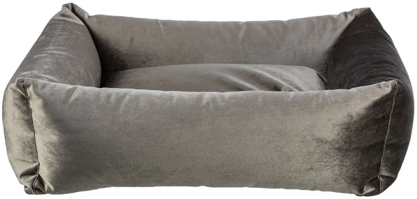 Malia bed, angular, dark gray