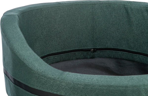 CityStyle bed, oval, 80×65cm, dark green