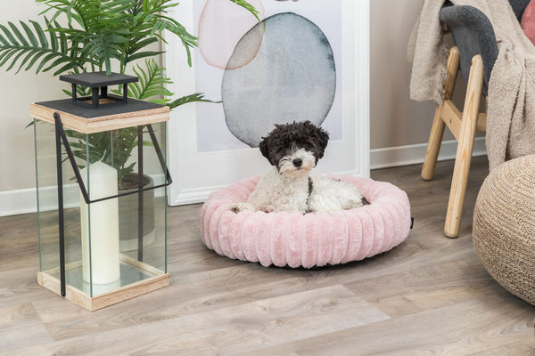 Lonni bed, round, ø 60cm, pink