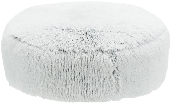 Coussin Harvey, rond, blanc-noir