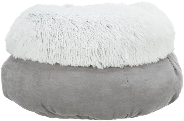 Harvey bed, round, grey/white-black