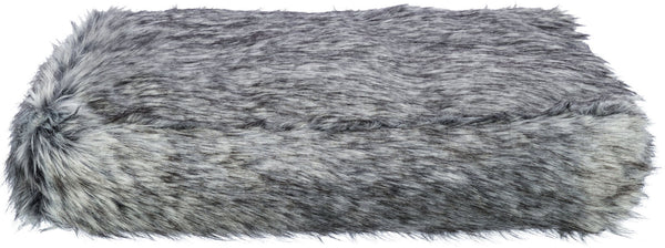 Coussin Yelina, carré, noir-gris