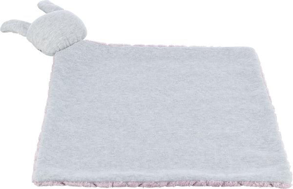 Couverture Junior avec lapin, 55×40 cm, lilas/gris clair