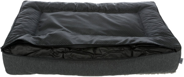 Vital coussin Bendson, carré, gris foncé/gris clair