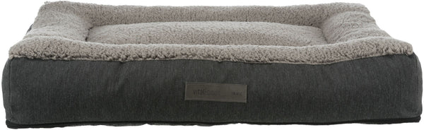 Vital coussin Bendson, carré, gris foncé/gris clair