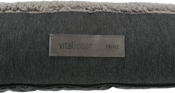 Vital coussin Bendson, carré, gris foncé/gris clair