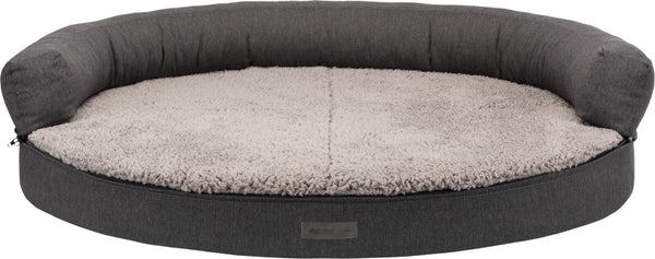 Vital Sofa Bendson, gris foncé/gris clair, ovale