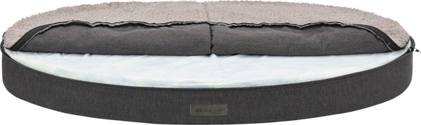 Vital Sofa Bendson, gris foncé/gris clair, ovale