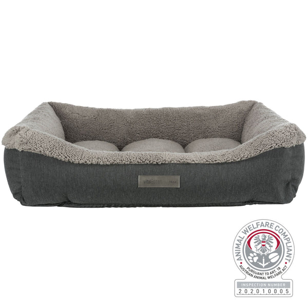 Vital Bed Bendson, angular, dark gray/light gray