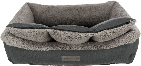 Vital Bed Bendson, angular, dark gray/light gray