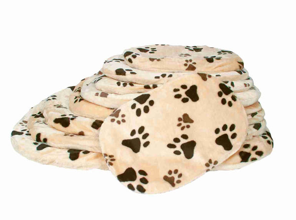 Beige "Joey" dog cushion with paws