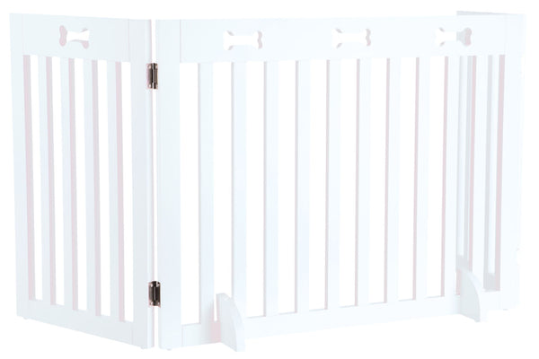 Dog Safety Gate, 3-Piece, 82-124x61cm, White