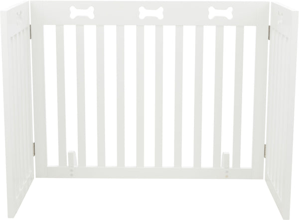 Dog Safety Gate, 3-Piece, 82-124x61cm, White