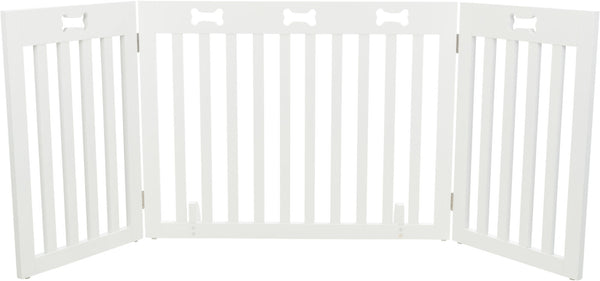 Dog Safety Gate, 3-Piece, 82-124x61cm, White