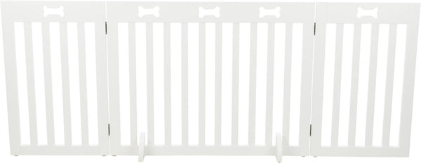 Dog Safety Gate, 3-Piece, 82-124x61cm, White