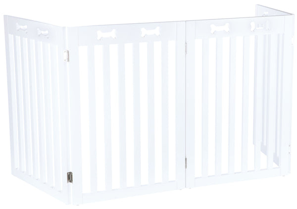 Dog Gate, 4-part, 60-160x75cm, white