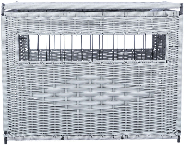 Home Kennel, polyrattan, M: 58 × 60 × 77 cm, light gray