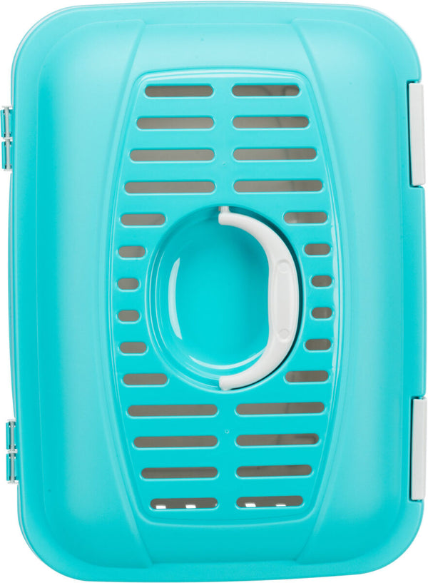 Midi-Capri transport box, turquoise/silver