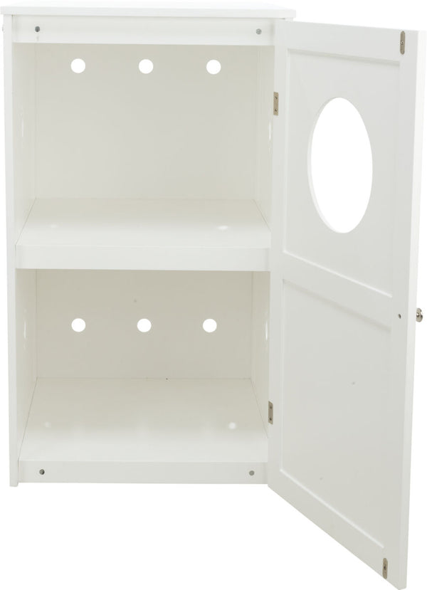 Maison pour chat litière XL, 2 étages, MDF, 53×90×58