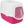 Vico Litter Box, with Hood, Pink/White