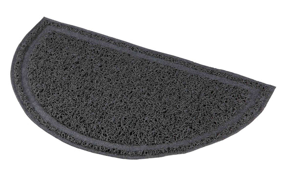 Toilet mat, semi-circular, PVC, anthracite