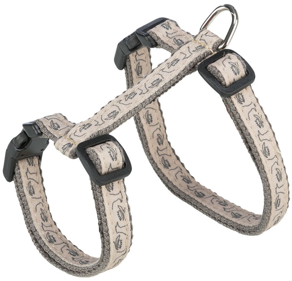 Cat harness with leash, 27-45 cm/13 mm, 1.20 m, grey/beige