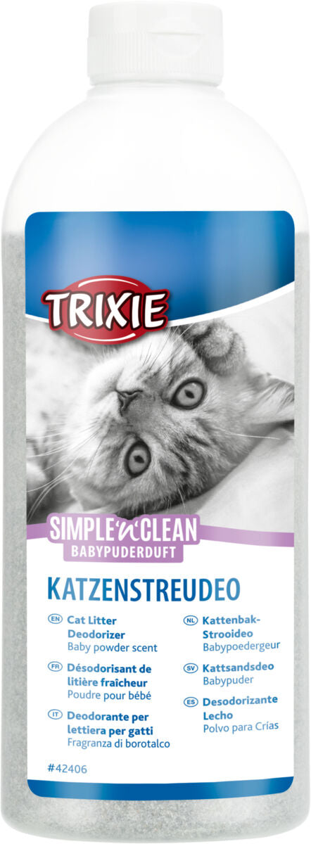 Fresh'n'Easy Déodorant pour chat, parfum poudre de bébé, 750 g