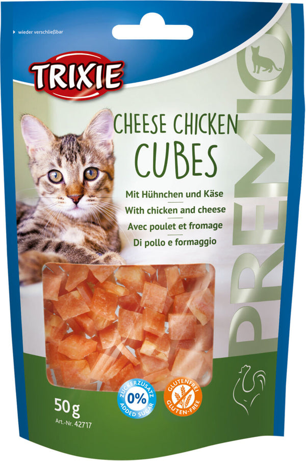 Premio Cheese Chicken Cubes, Chicken with cheese, 50g