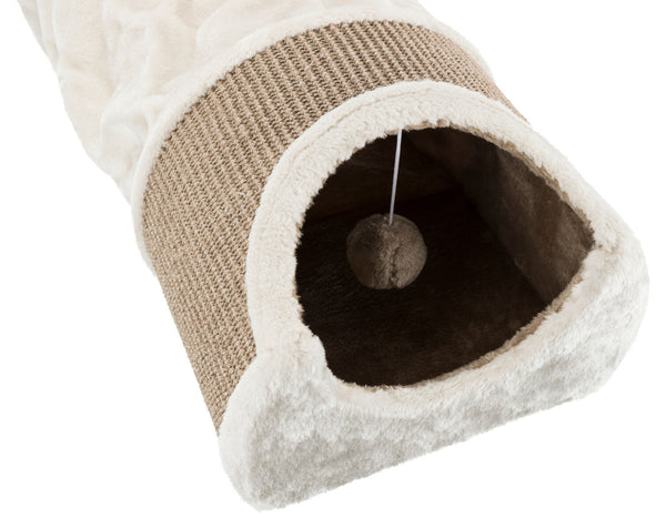 scratching tunnel, 110×30×38cm, light grey/brown