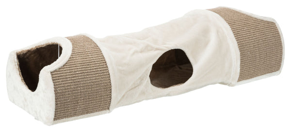 scratching tunnel, 110×30×38cm, light grey/brown