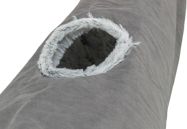 Tunnel de jeu Harvey, peluche, ø 27×116cm, gris