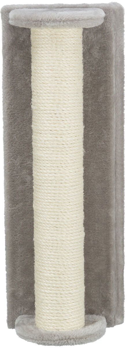 Corner scratching post with trunk, 19×58×19cm, grey