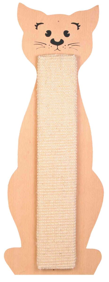 Cat contour scratching post, beige