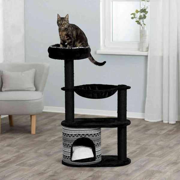 Arbre à chat Giada, 112cm, noir/blanc