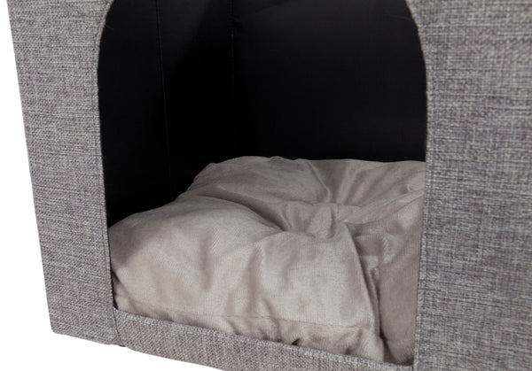 Caverne douillette Ella pour étagère, 33×33×37cm, gris