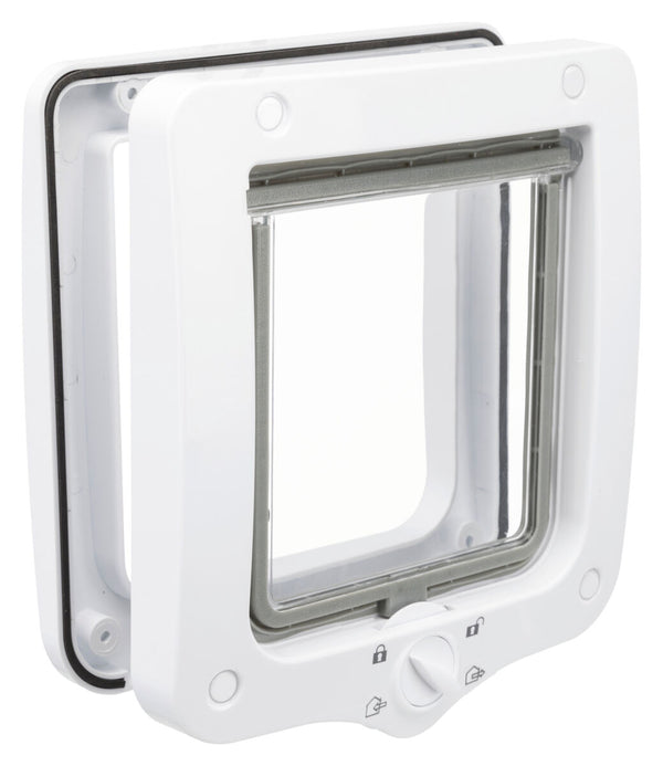 Cat flap, 4 positions, 20 × 22 cm, white