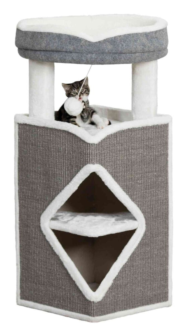 Cat Tower Arma, 98cm, gris/bleu/gris