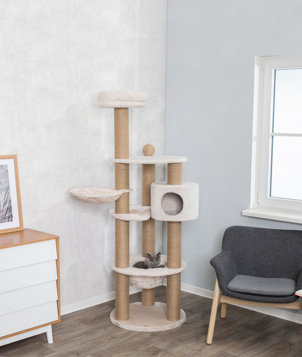 Nigella Cat Tree, 177cm, Light Grey, 2 Cart.